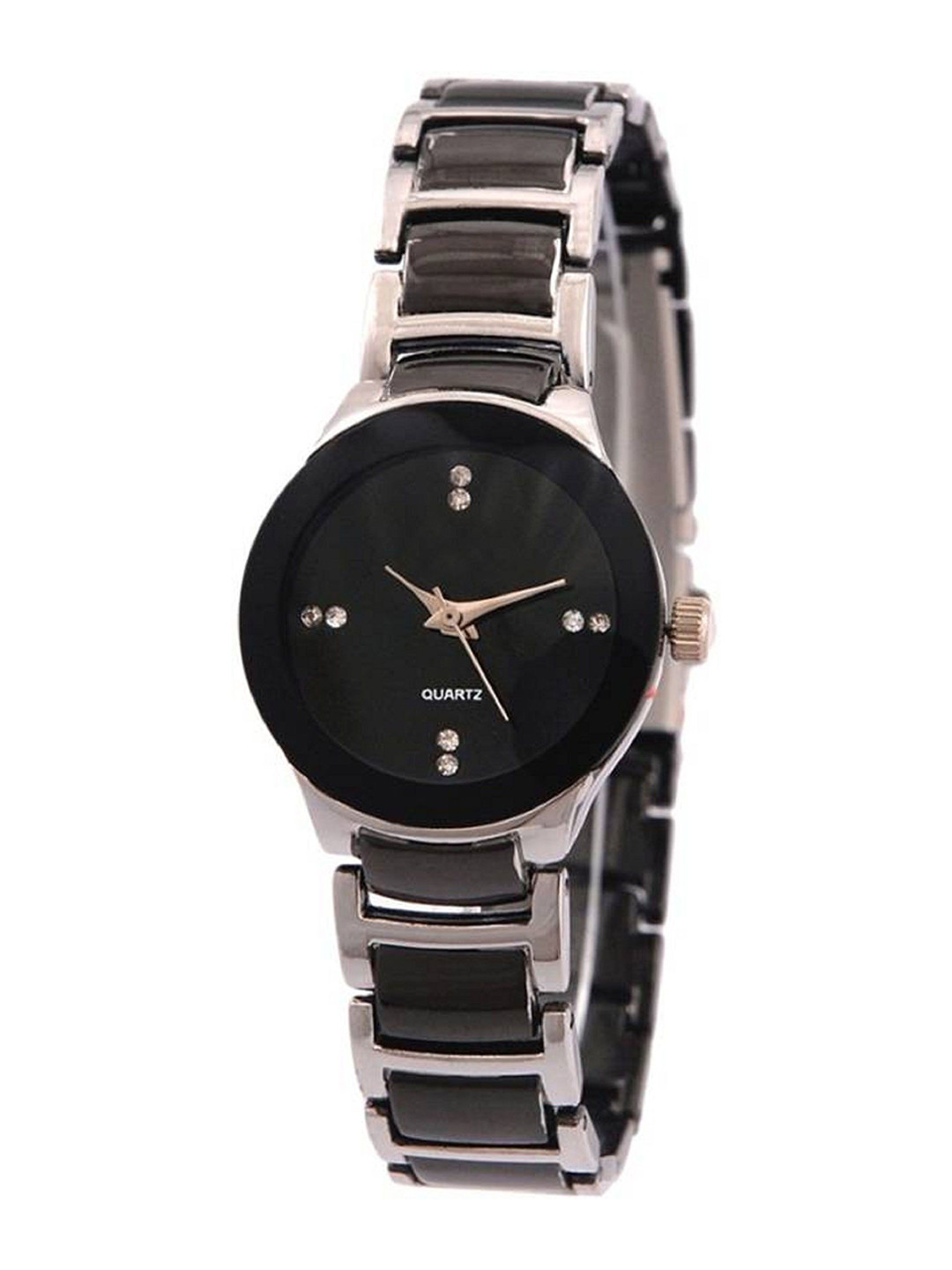 Miss Perfect Unisex Embellished Dial & Bracelet Style Straps Analogue Watch a845