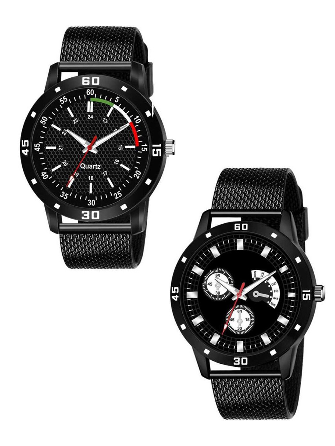 Miss Perfect Unisex Set of 2 Bracelet Style Straps Analogue Watches ML214