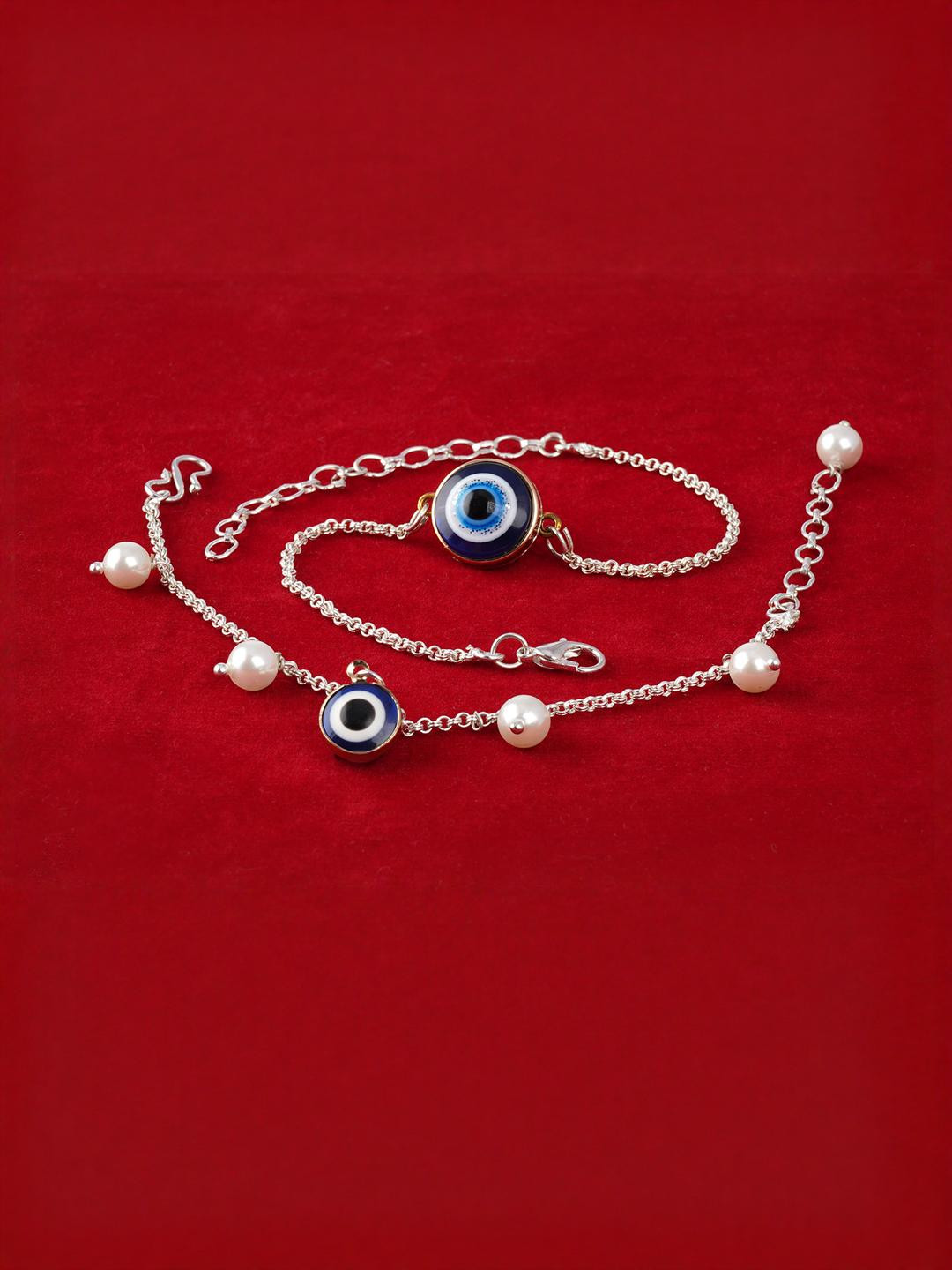 JFL - JEWELLERY FOR LESS Unisex Silver-Plated Brass Bracelet