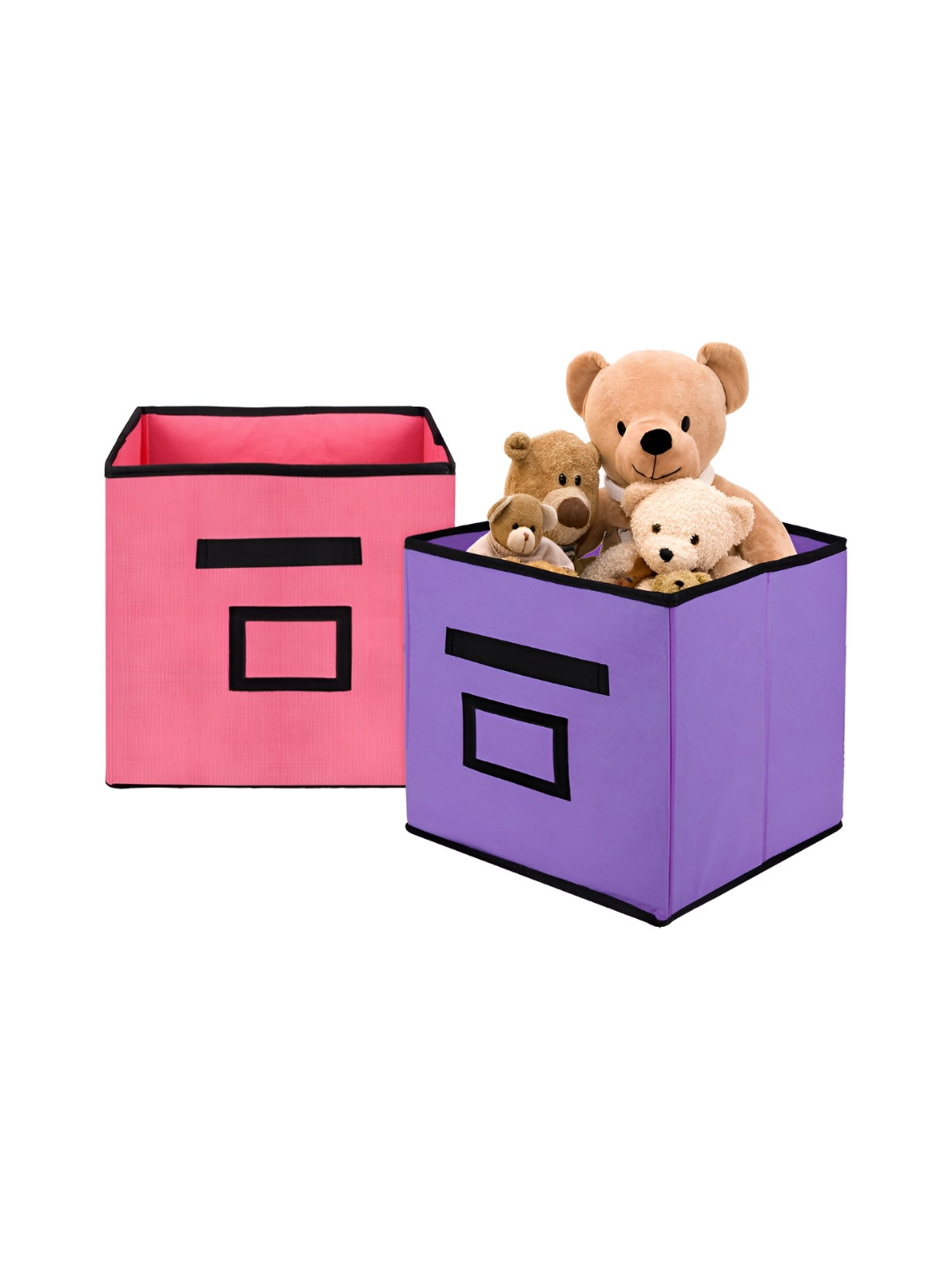 Aura Purple & Pink 2 Pieces Plain Multi-Utility Organisers