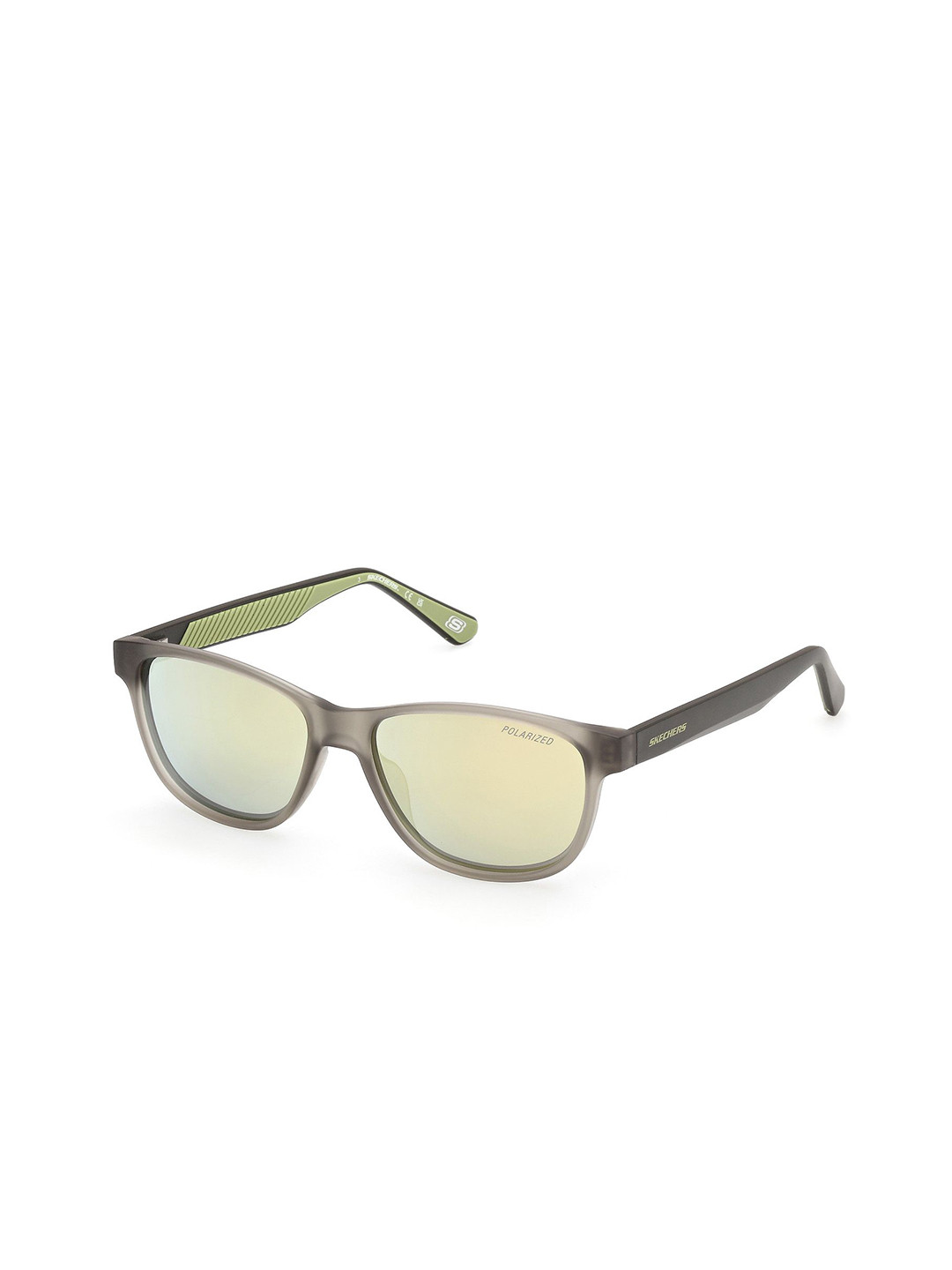Skechers Green Acetate Full Rim Rectangle Men Sunglasses