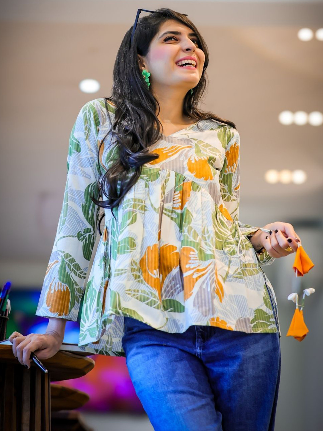 Youthnic Women's Floral Print Alia Cut Summer Wear Kurti