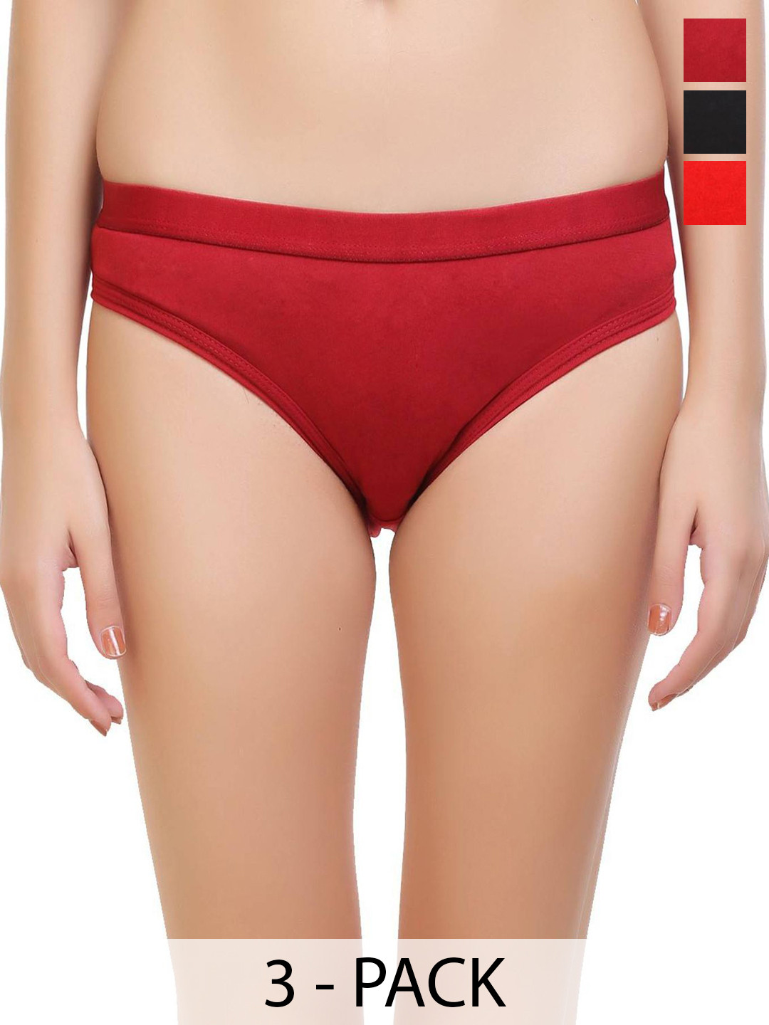 DHANDAI FASHION Women Pack Of 3 Cotton Hipster Briefs Soft Cotton Panty (SC-M-14)