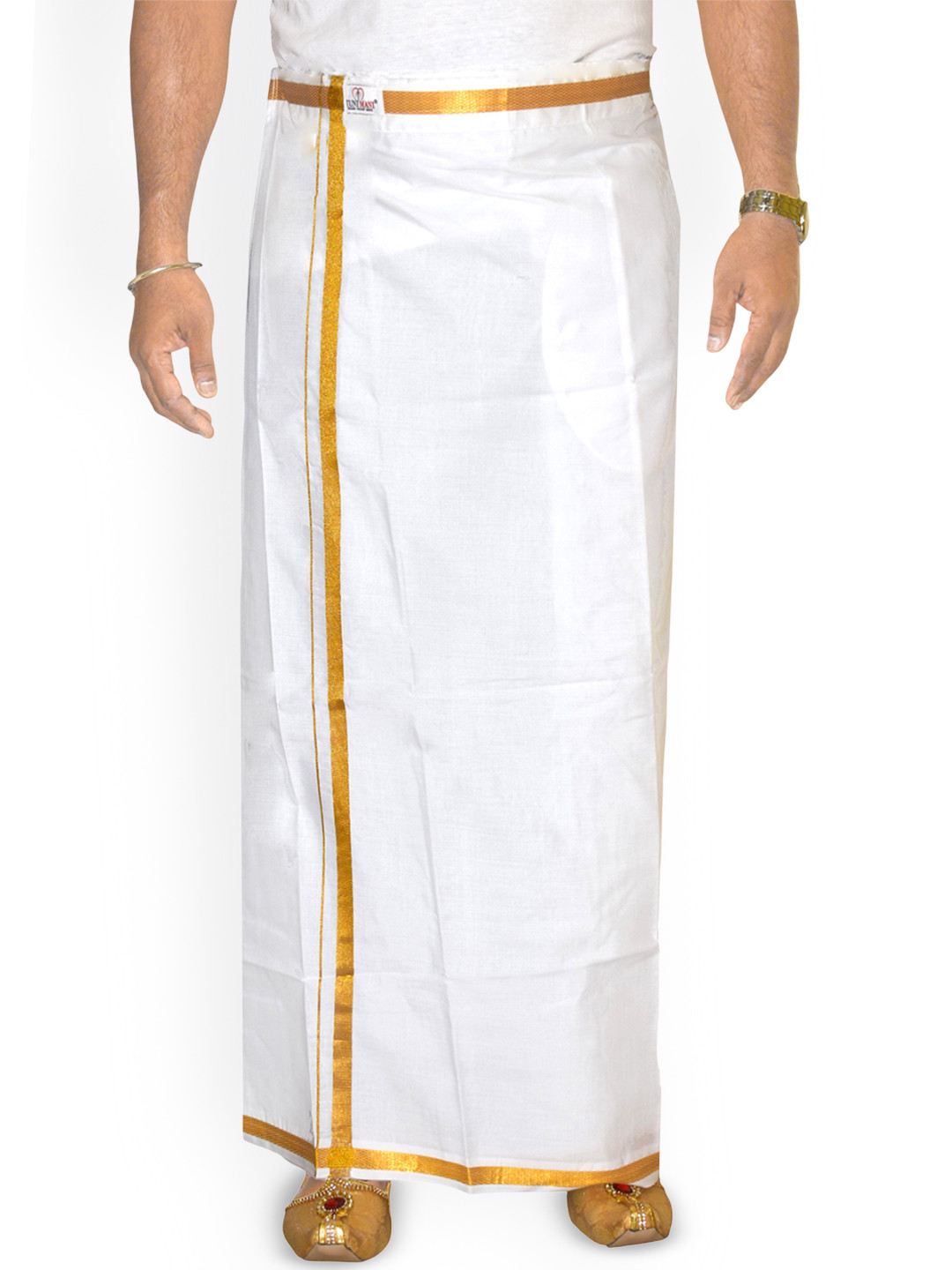 TUNI MANI Men Adjustable Waist Pocket Cotton Dhotis