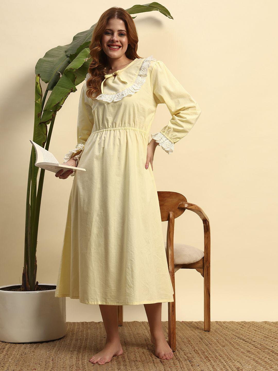 SEPHANI Cotton Full Sleeves Nightdress