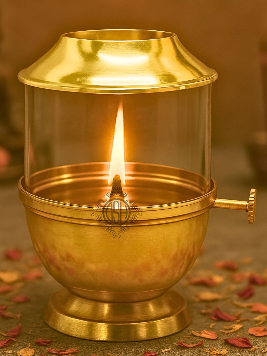 DSH Crafting Your Curiosity Yellow Akhand Diya & Adjustable Bati With Screw Lever