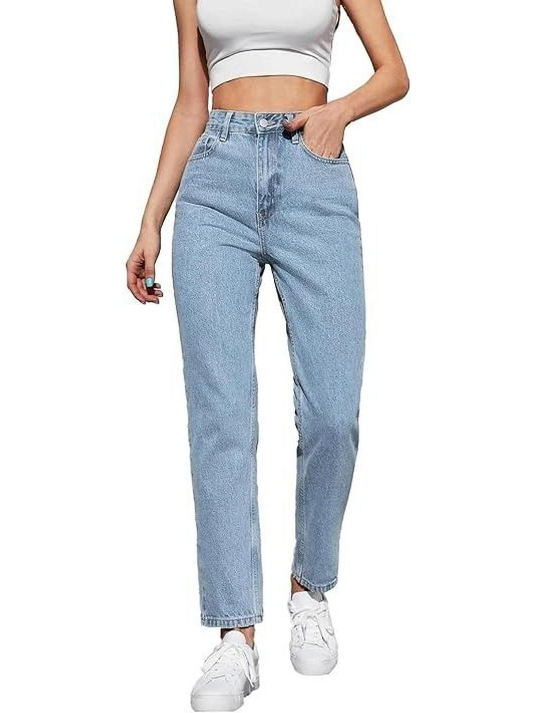 Ds Fashion Women Comfort High-Rise Low Distress Cotton Jeans