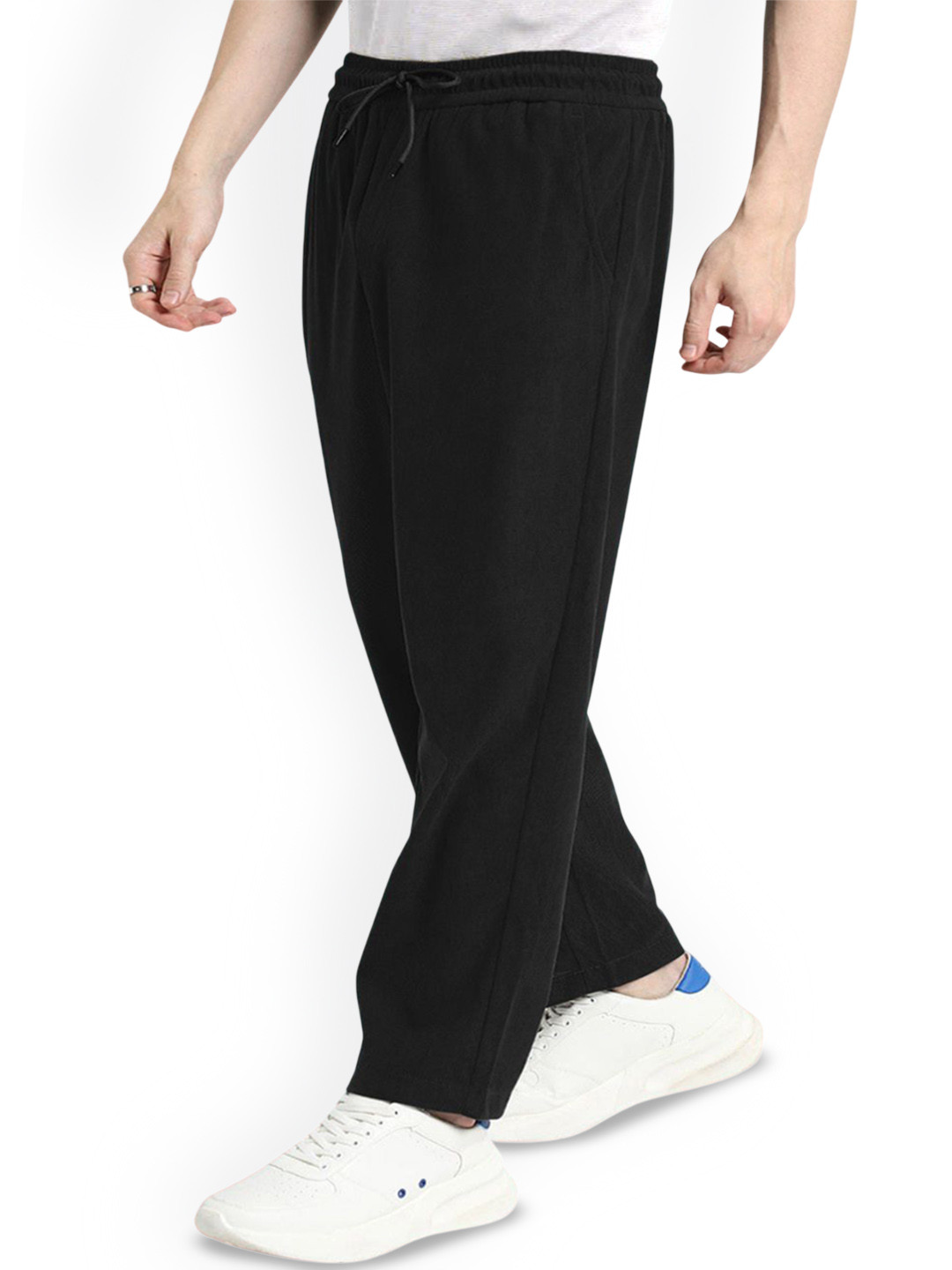 Urban Buccachi Men Relaxed-Fit Self Design Mid-Rise Rapid-Dry Corduroy Track Pants