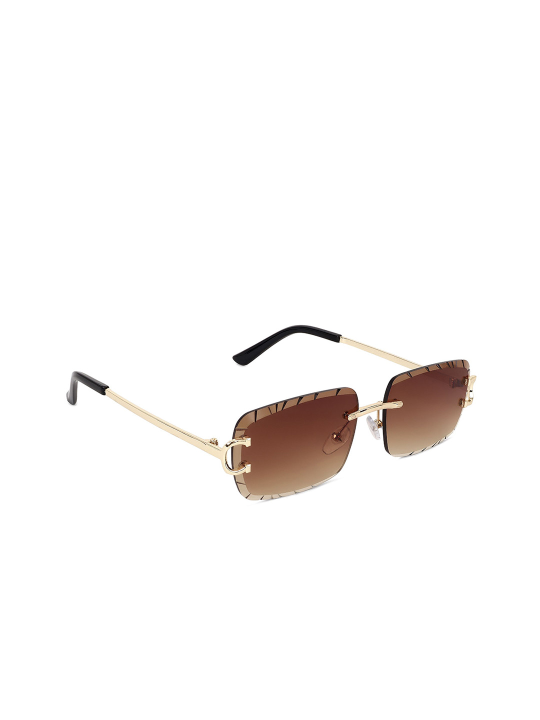 PELLE LUXUR Unisex Rectangle Sunglasses PLSG8125-Brown