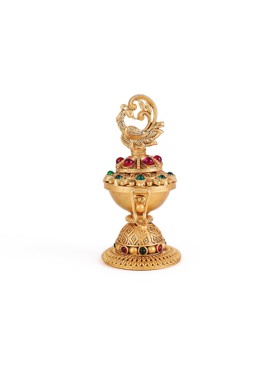 SALONI FASHION JEWELLERY Gold-Plated Peacock Design Sindoor Dani