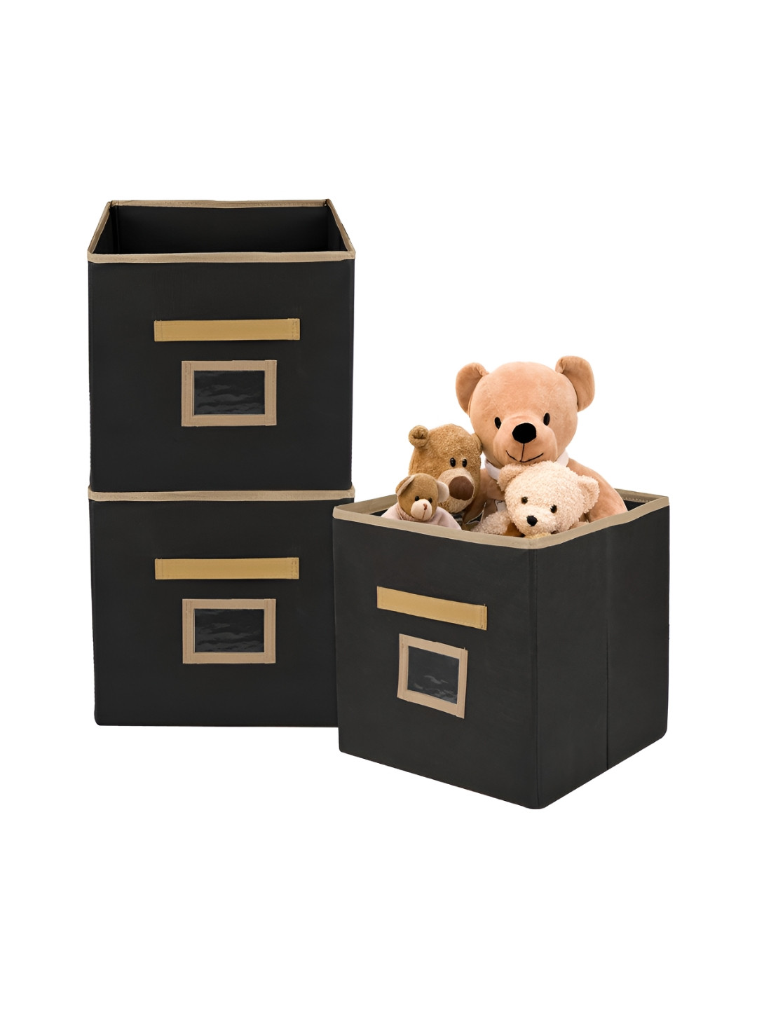 Aura Black 3 Pieces Drawer Organisers