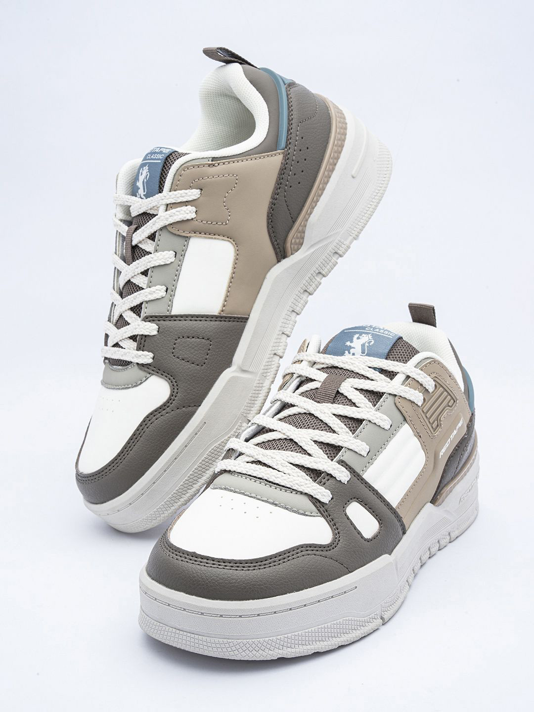 Red Tape Men Colourblocked PU Sneakers