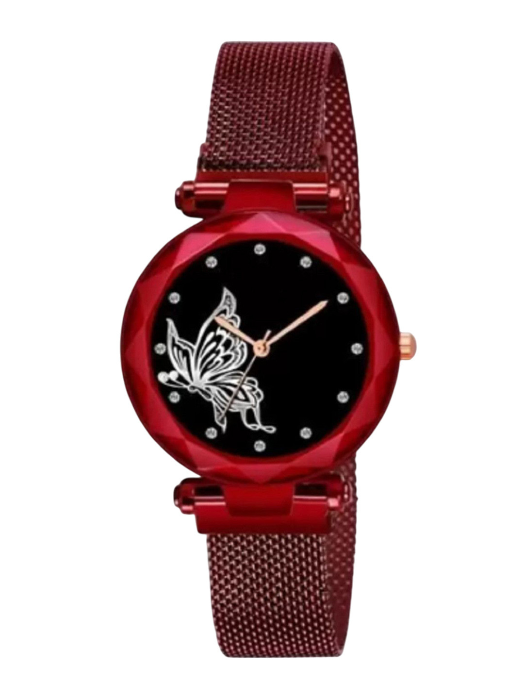 Miss Perfect Women Embellished Dial & Bracelet Style Straps Analogue Watch QE60