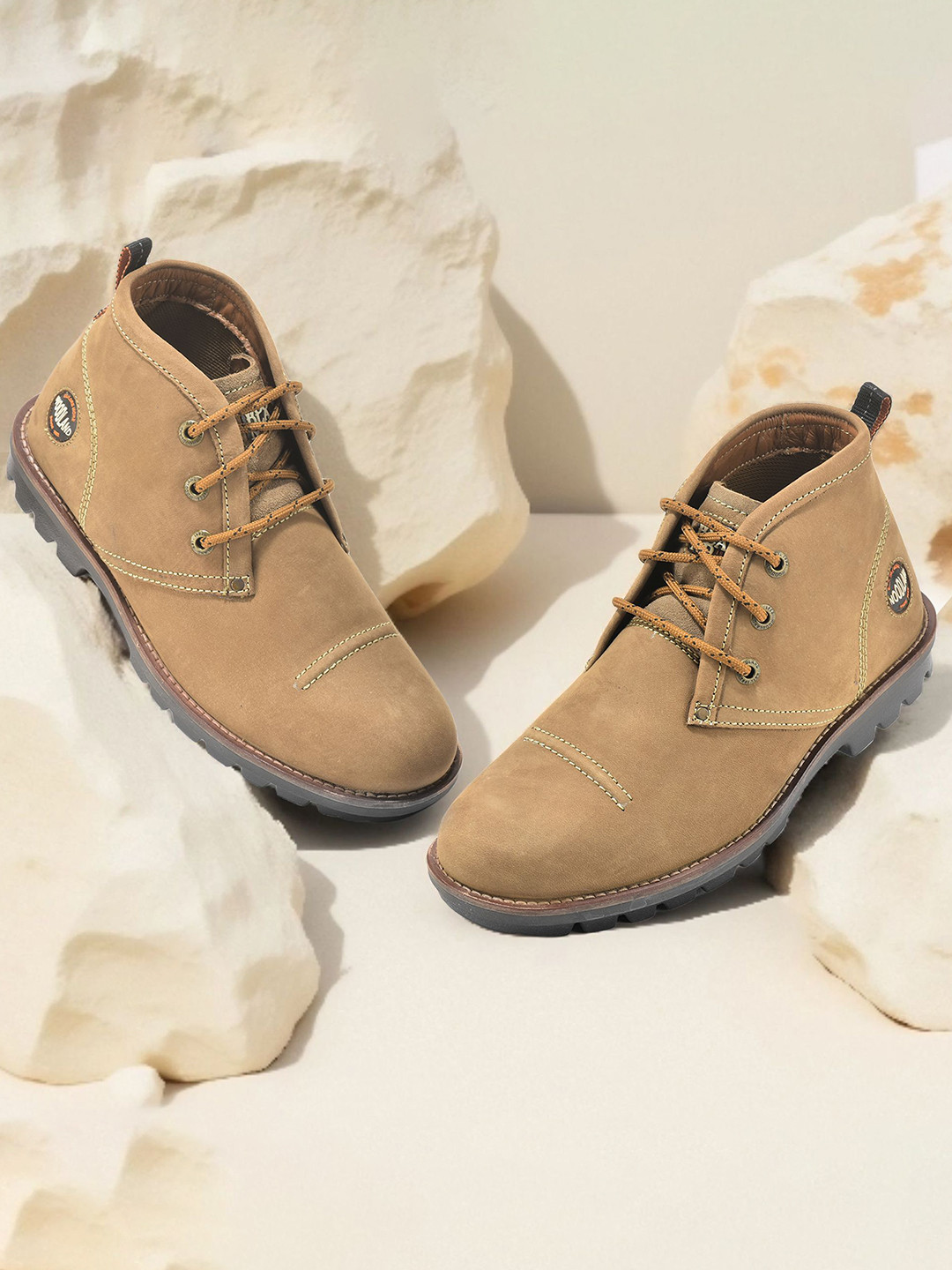 Woodland Men Leather Regular Boots