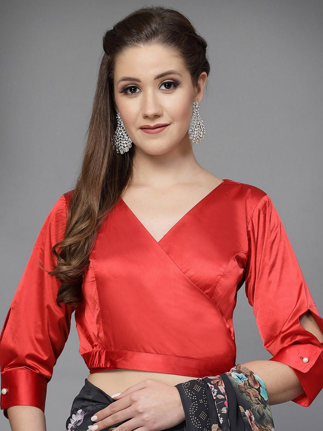 Utsav Fashion Overlapping Readymade Saree Blouse