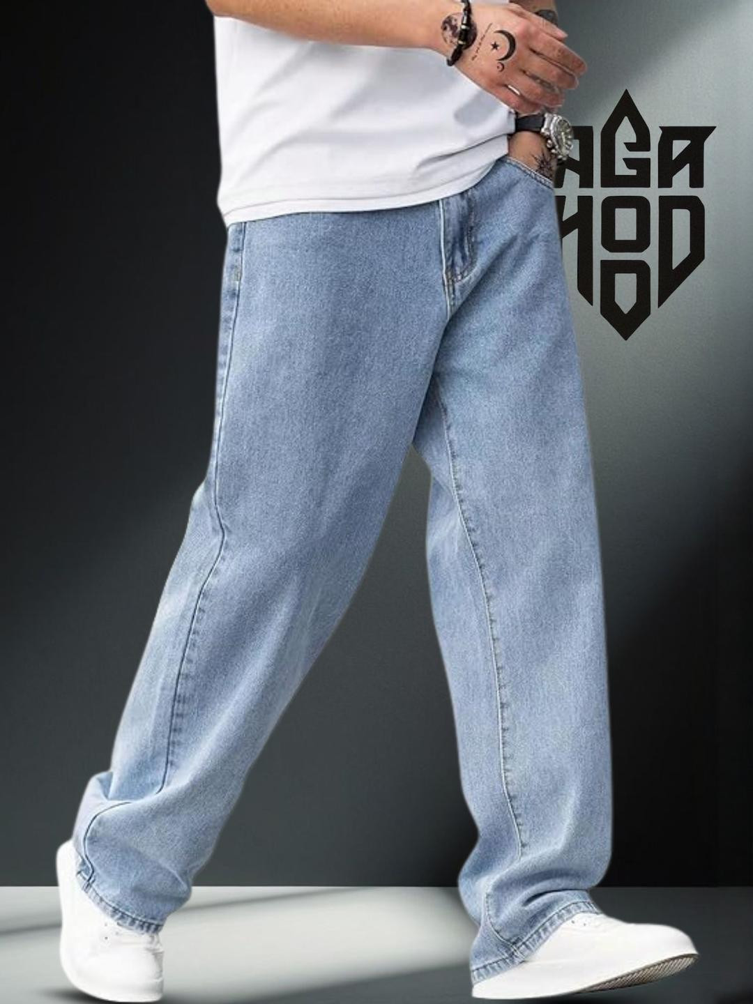 ANGERHOOD Men Mid-Rise Clean Look No Fade Stretchable Jeans