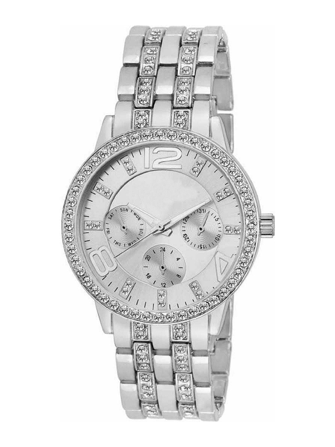 Miss Perfect Women Embellished Dial & Bracelet Style Straps Analogue Watch ni317