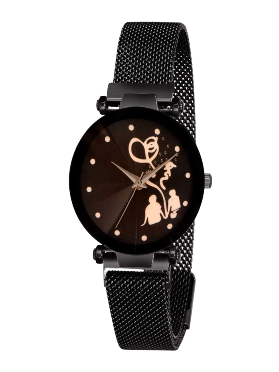 Miss Perfect Unisex Embellished Dial & Bracelet Style Straps Analogue Watch TrM67