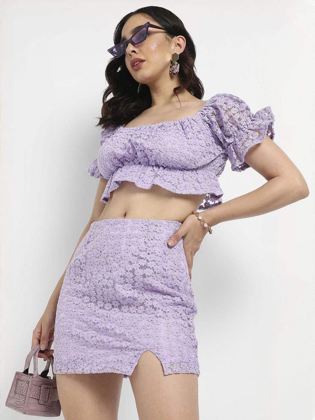 PINACOLADA Women Crop Top With Pencil Skirt Co-Ords
