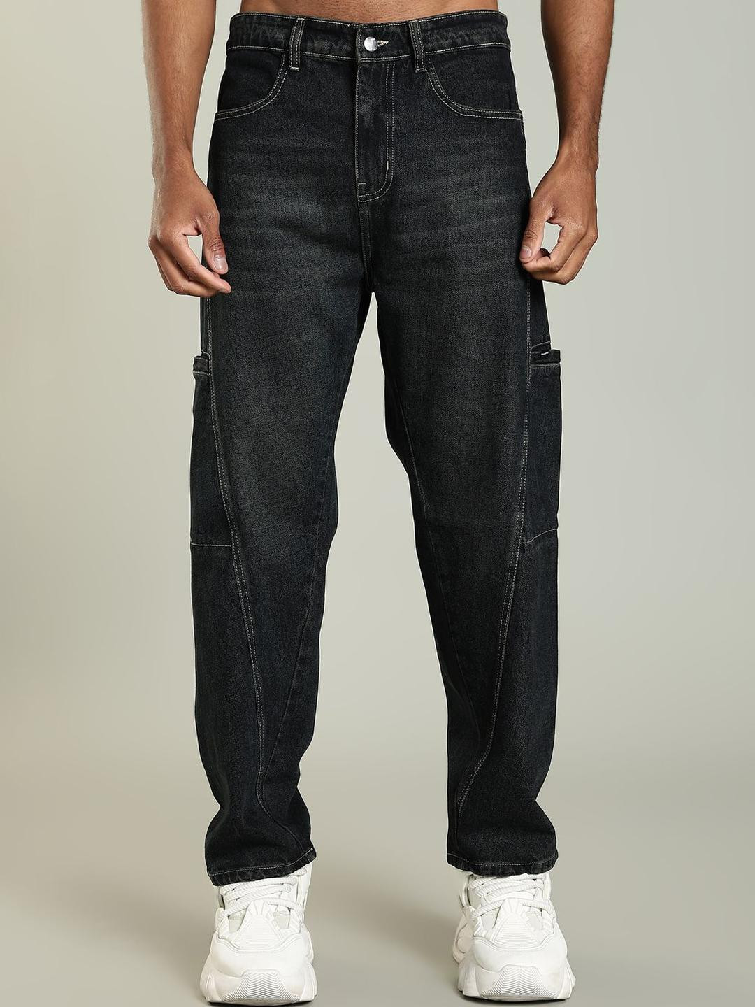 FOUL CHILD Men High-Rise Cotton Cargo Styles Jeans