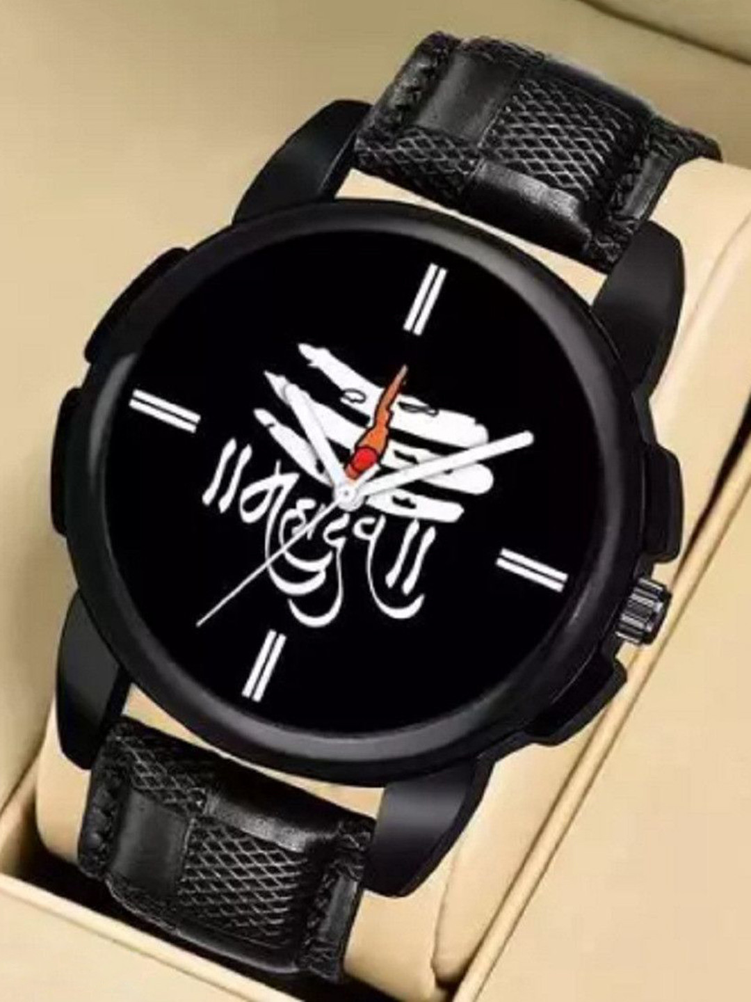 Miss Perfect Men Printed Dial & Leather Bracelet Style Straps Analogue Watch ACC453