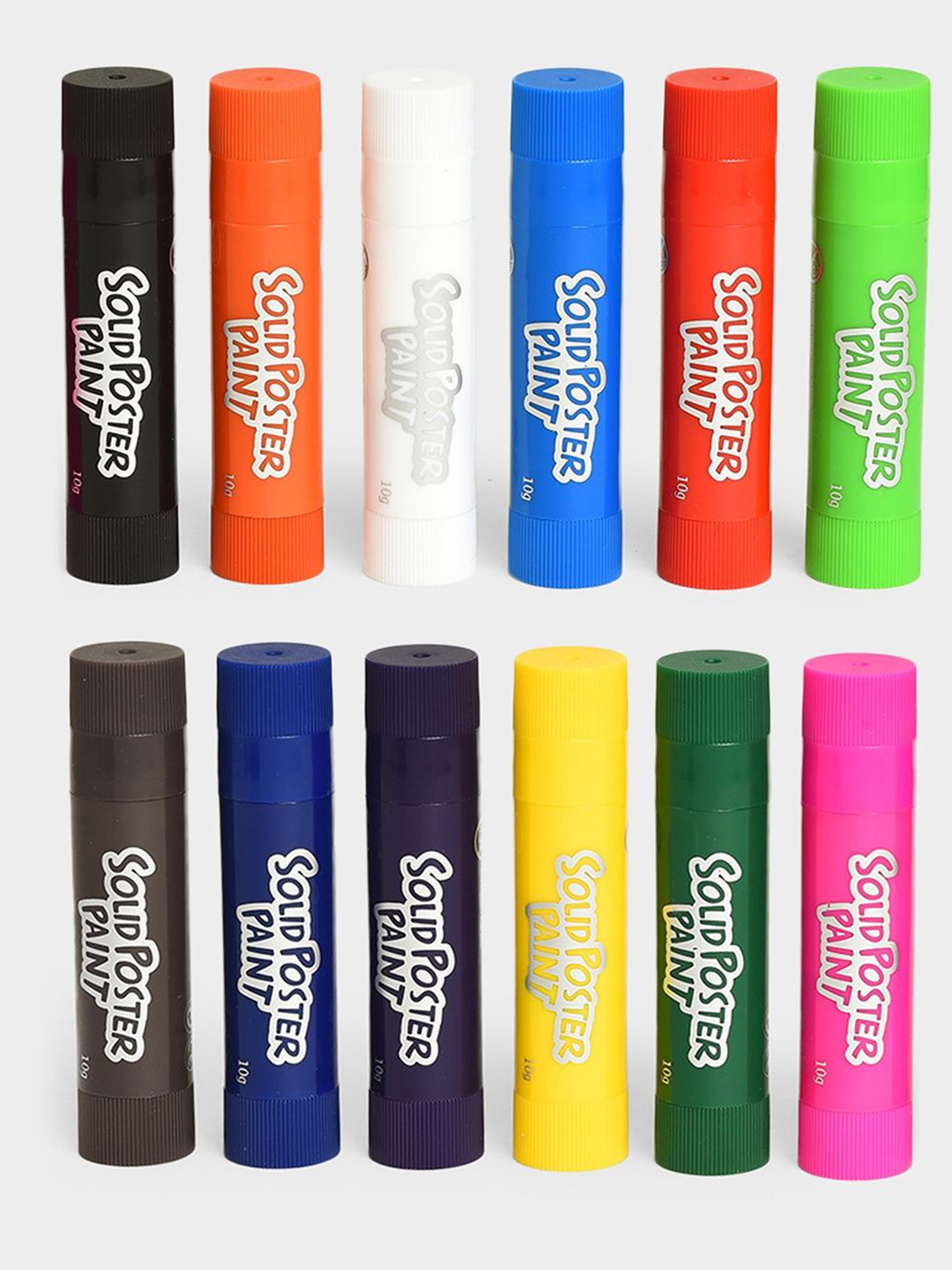 MiArcus Pack Of 12 Wax Crayons for Drawing on Paper Cardboard Wood