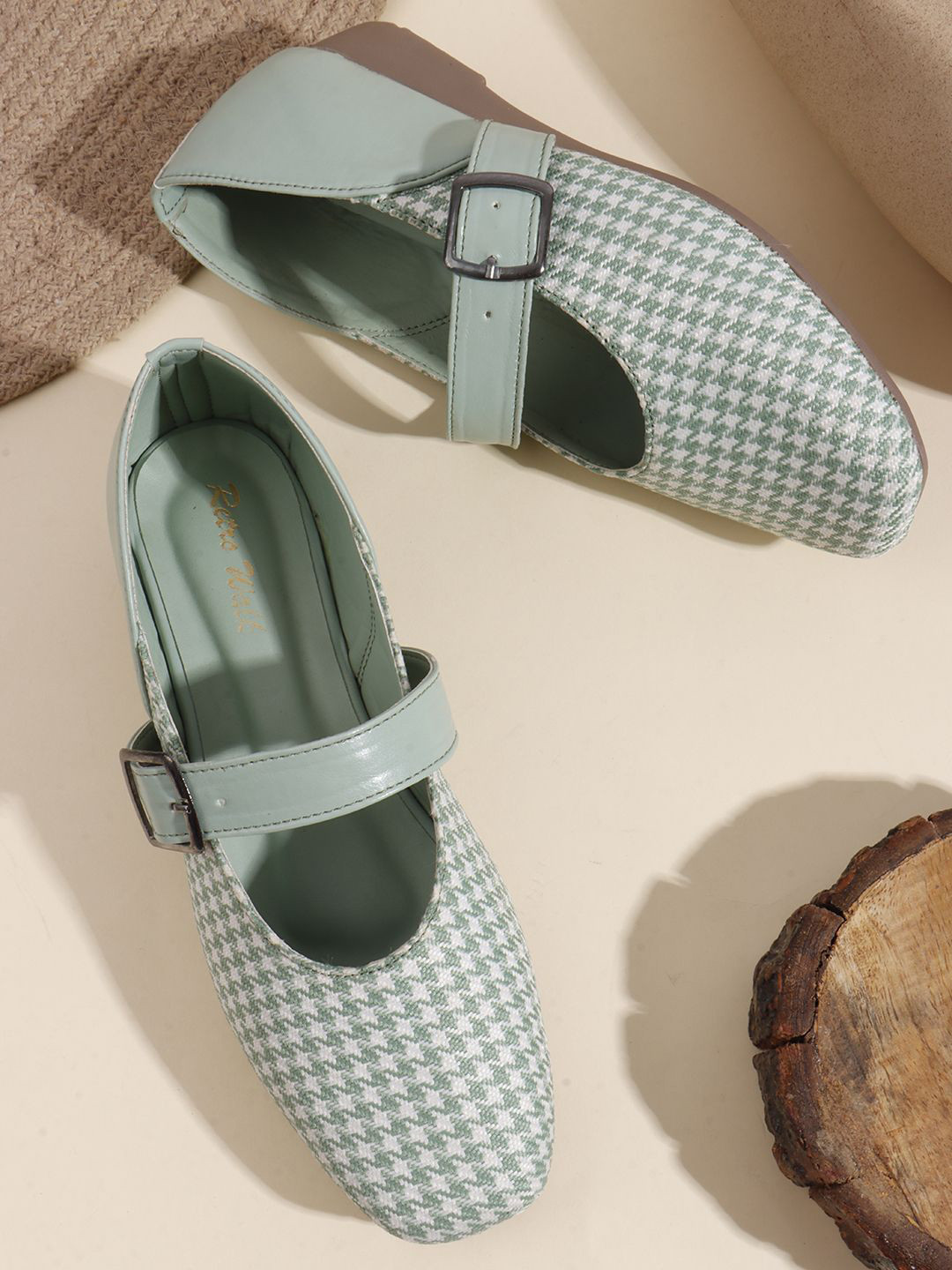 Retro Walk Women Woven Design Mary Janes