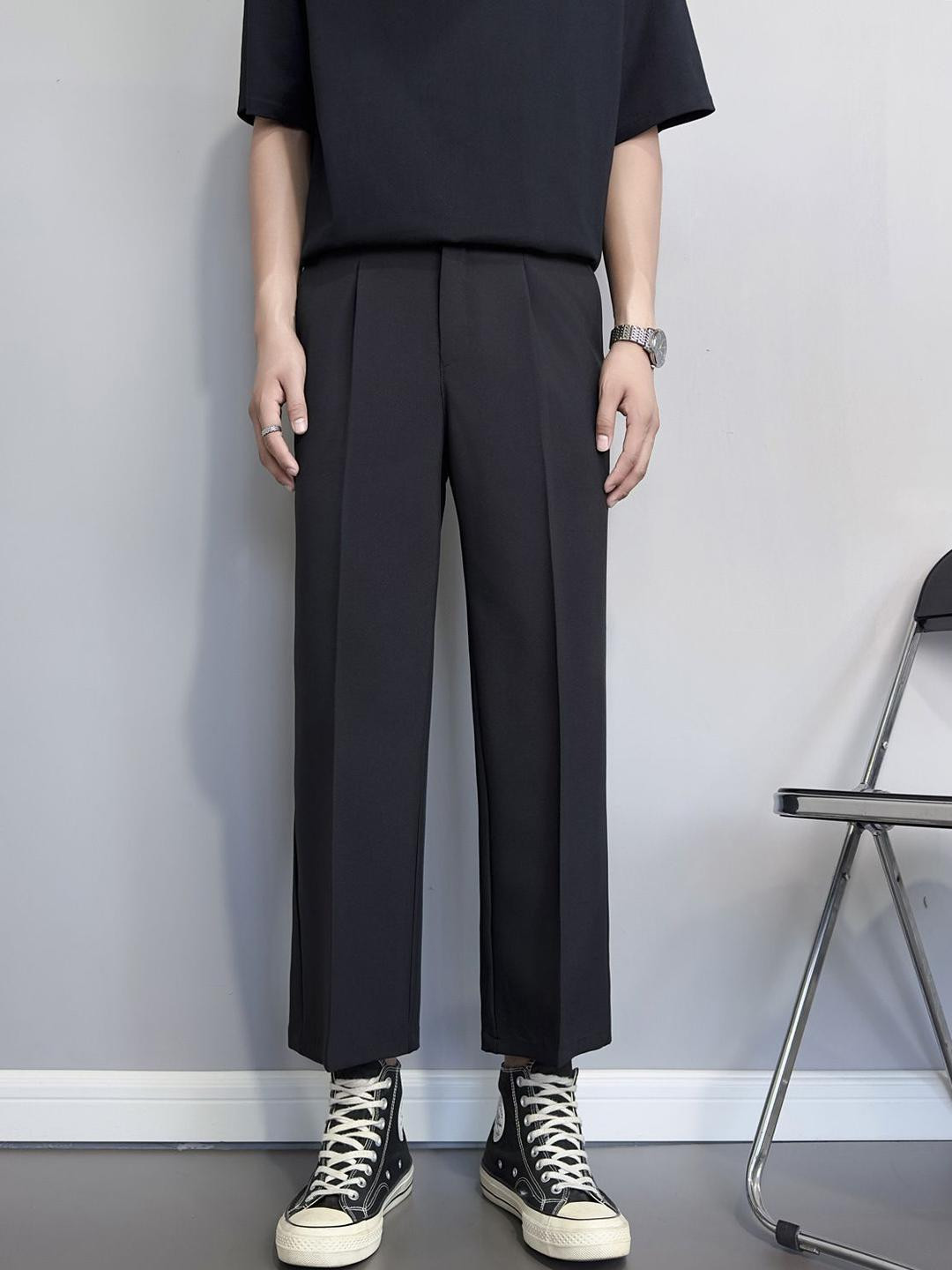 StyleCast x Revolte Men's Slim Fit Easy Wash Formal Trousers