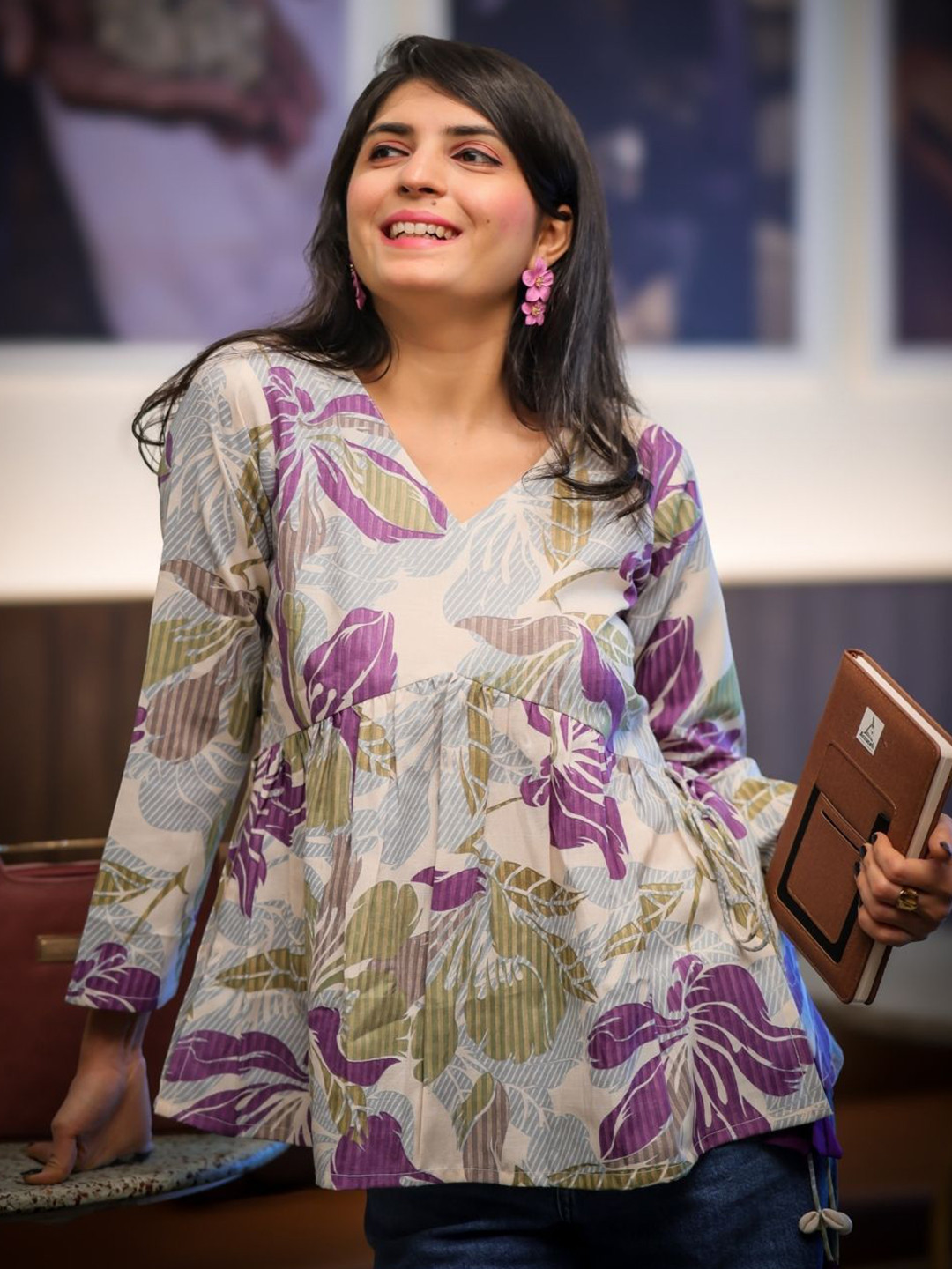 Youthnic Women Floral Print Alia Cut Summer Wear Kurti