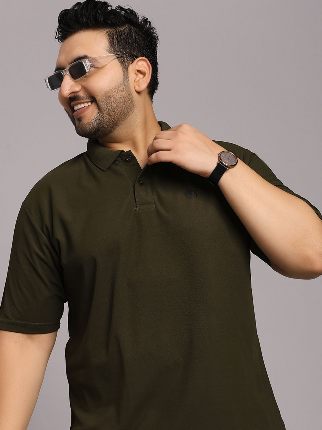 TIMBER HITCH Polo Collar Short Sleeves Regular Fit T-shirt