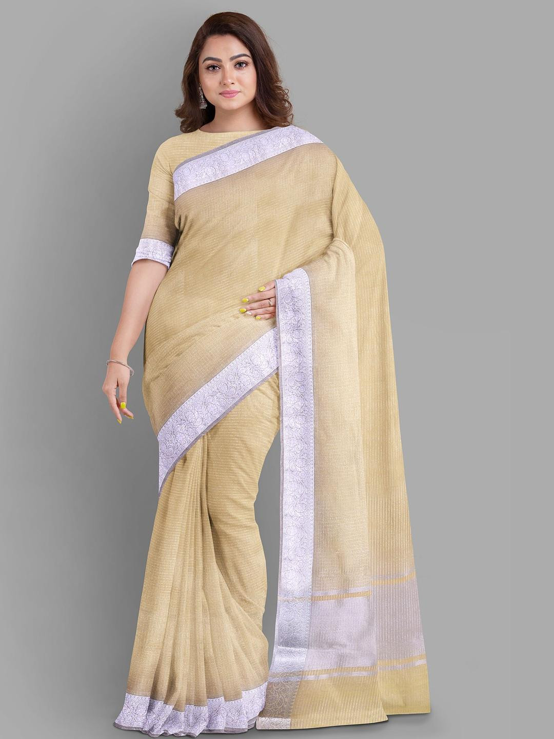The Chennai Silks Banarasi Tissue Saree With Blouse