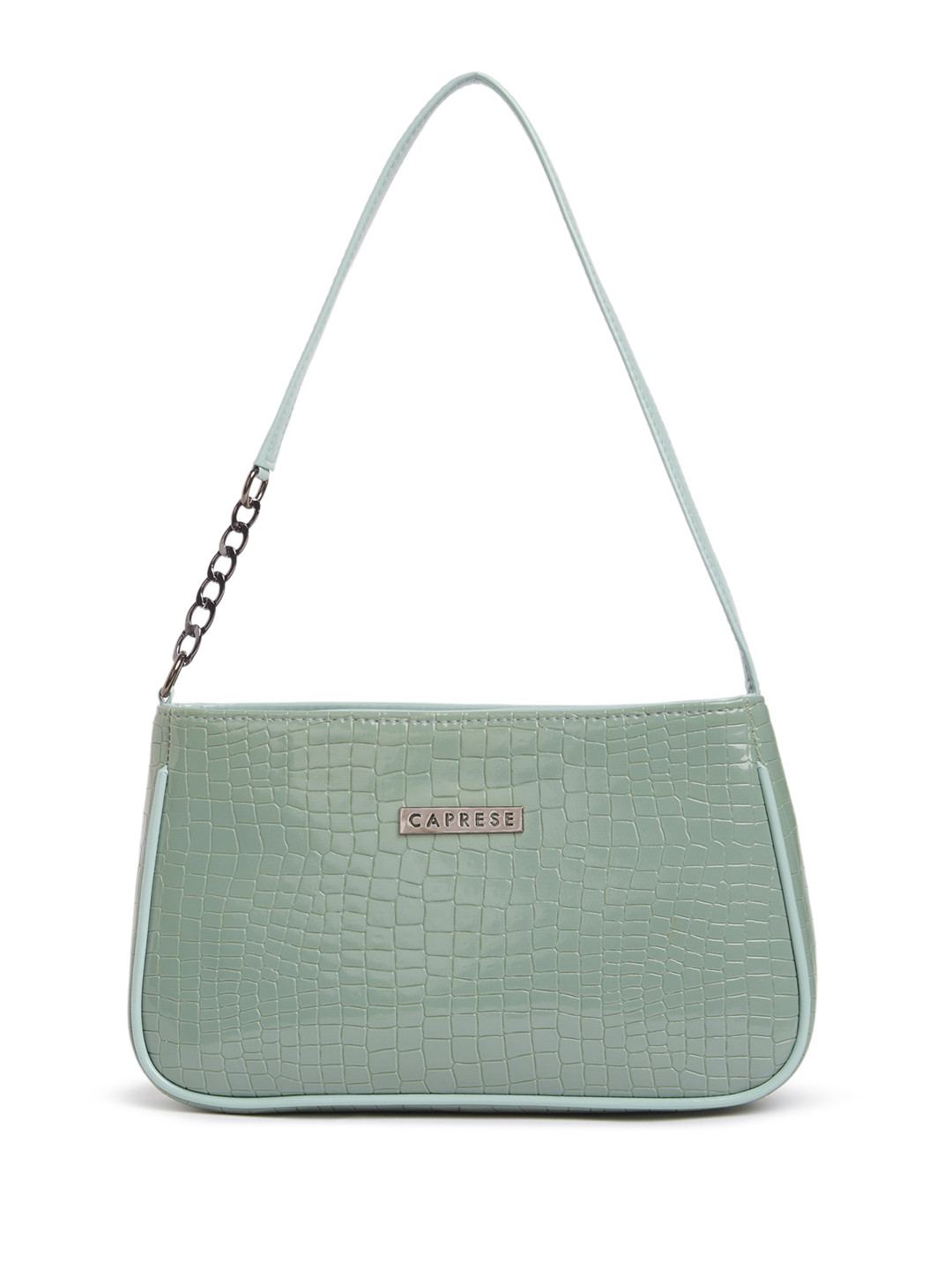Caprese Animal Textured Baguette Hobo Bag