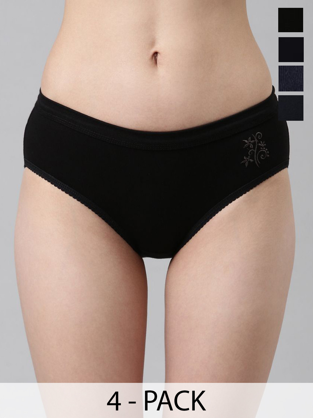 DIXCY SCOTT Slimz Pack Of 4 Mid-Rise Bikini Briefs
