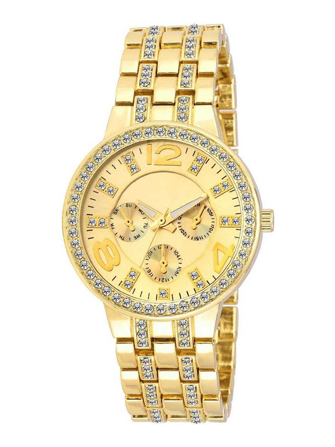 Miss Perfect Women Embellished Round Dial Analogue Watch ni556