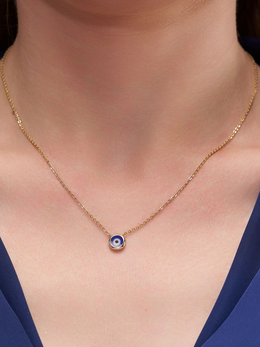 KYMEE 18K Gold Vermeil Evil Eye Chain