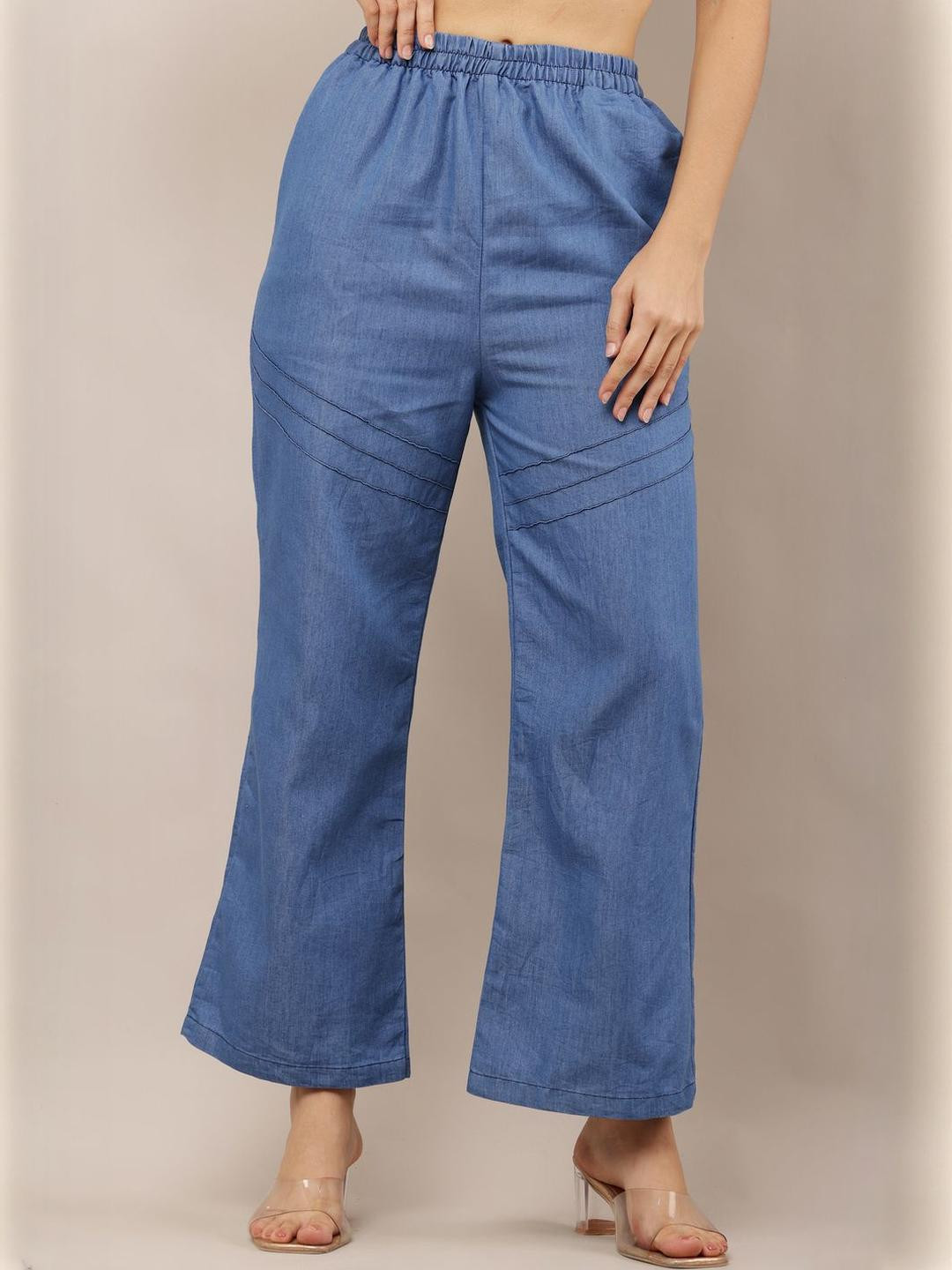 Aasma Creatives Women Mid-Rise Comfort Trousers