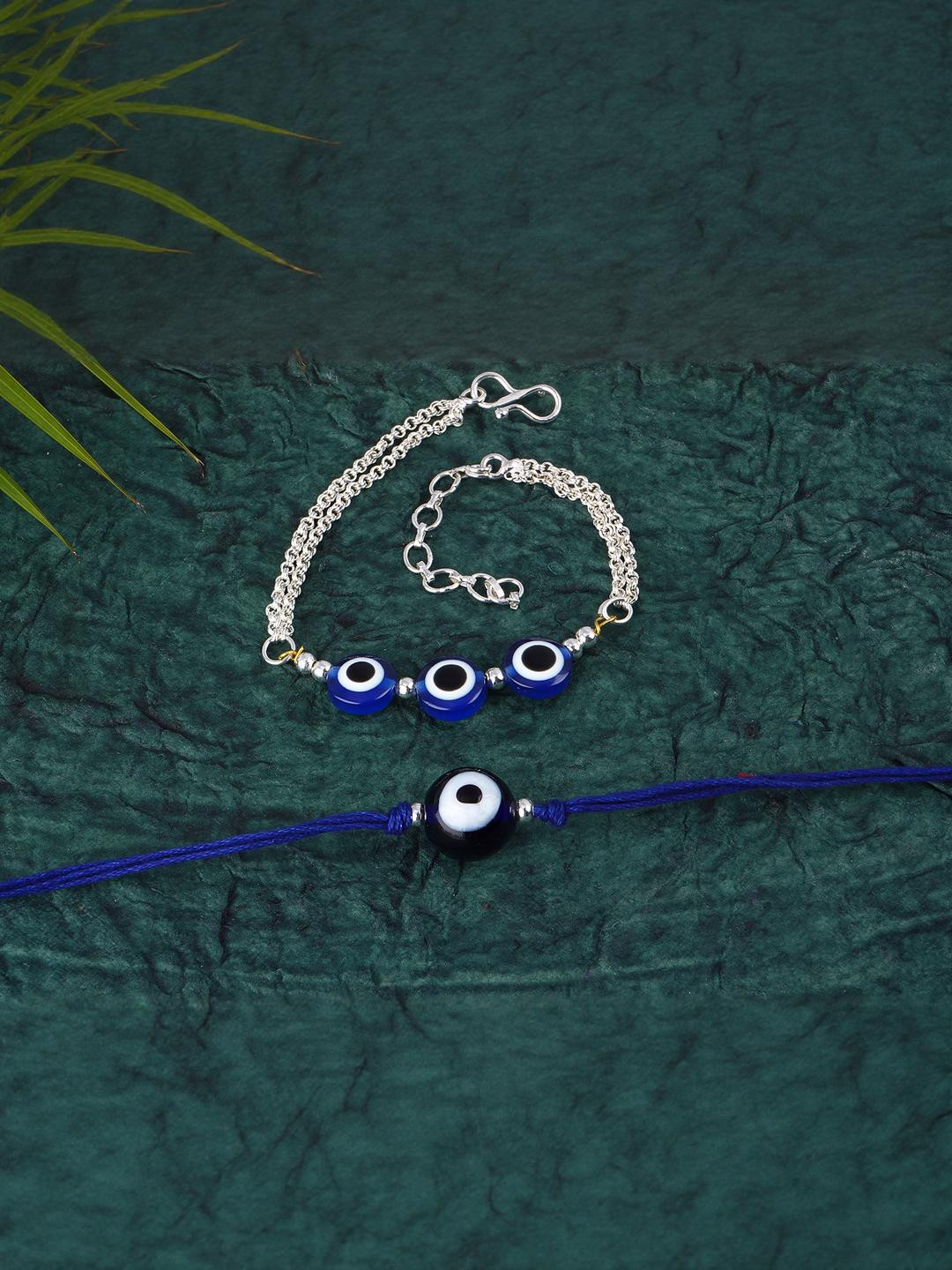 JFL - JEWELLERY FOR LESS Unisex Blue Brass  Bracelet