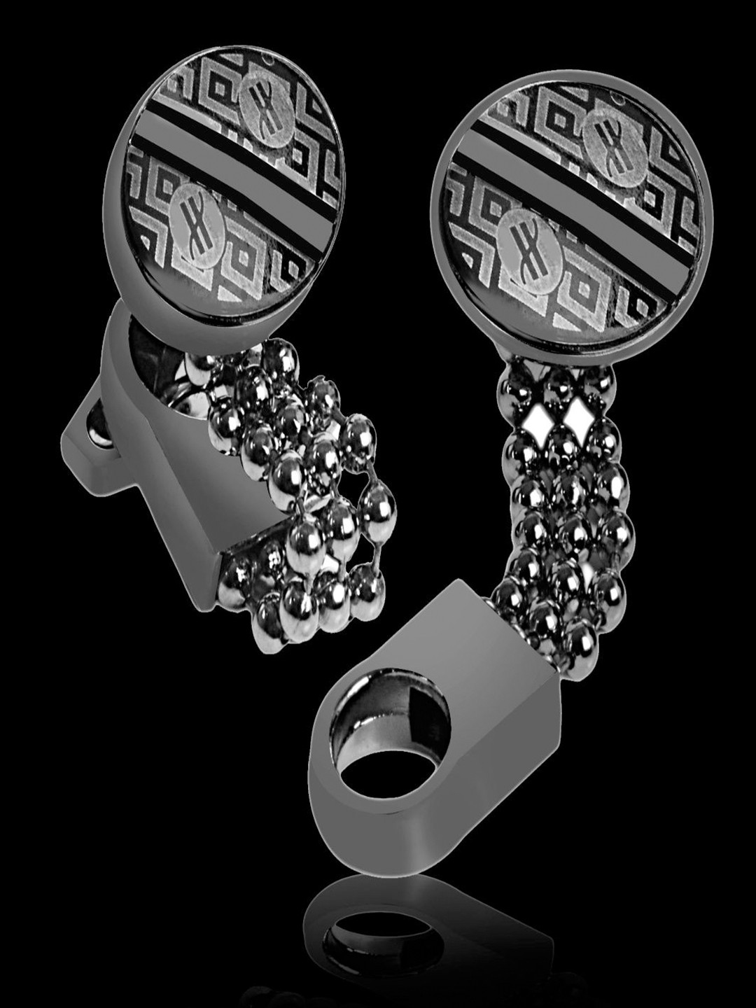 Curren Geometric Textured Cufflink