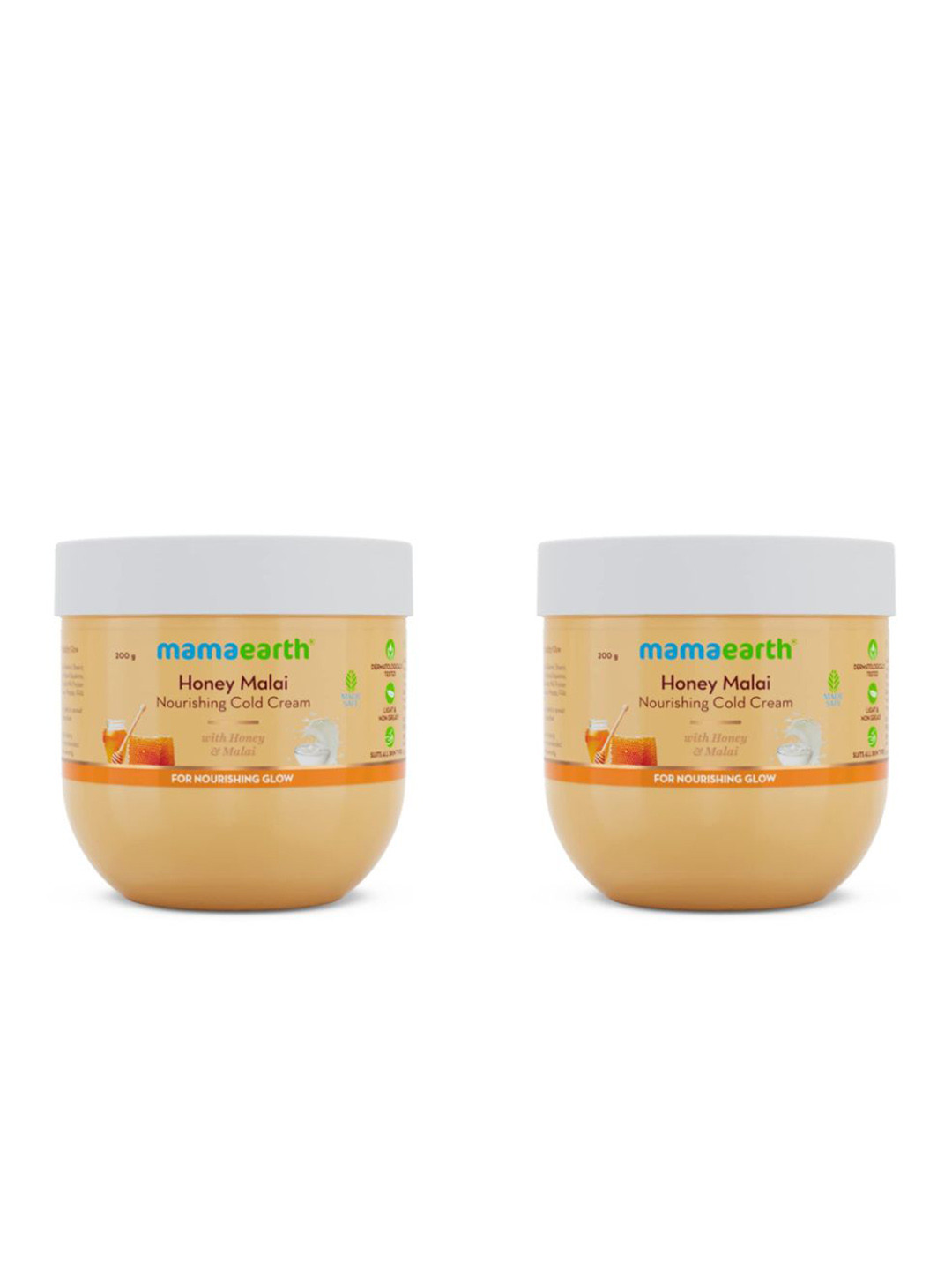Mamaearth Set of 2 Honey Malai Nourishing Cold Cream - 200 g each