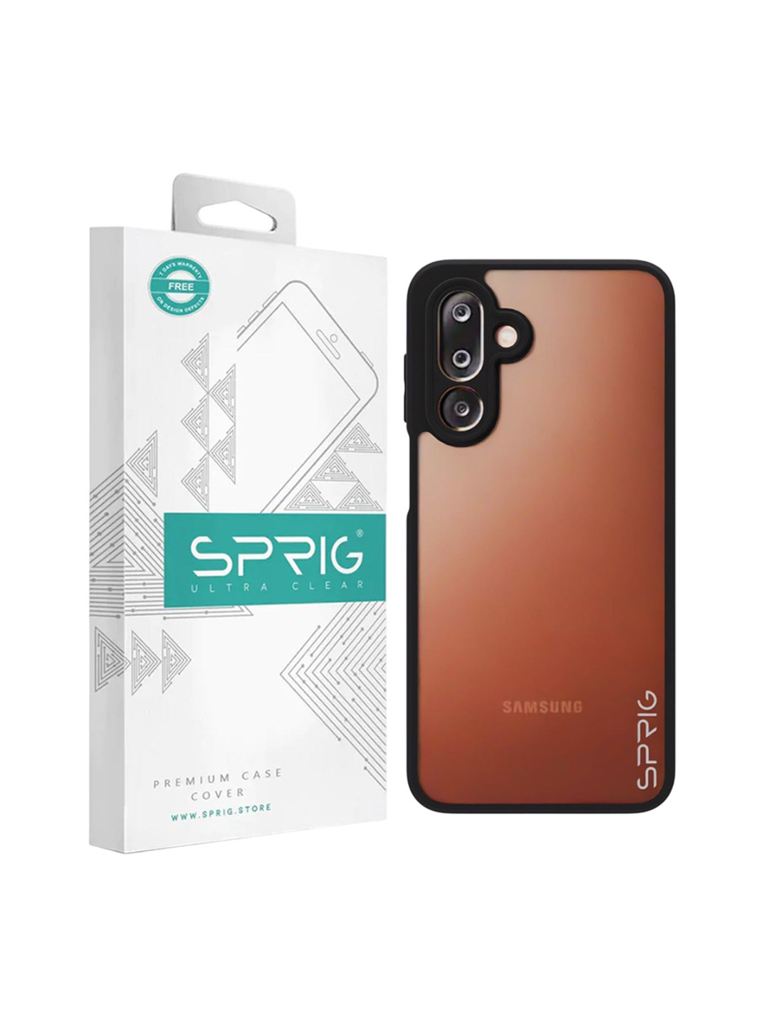 SPRIG Samsung Galaxy M36 Matte Black Transparent Back Cover