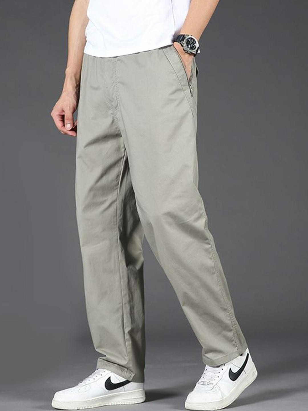 StyleCast x Revolte Men Wrinkle Free Mid-Rise Cotton Cigarette Trouser