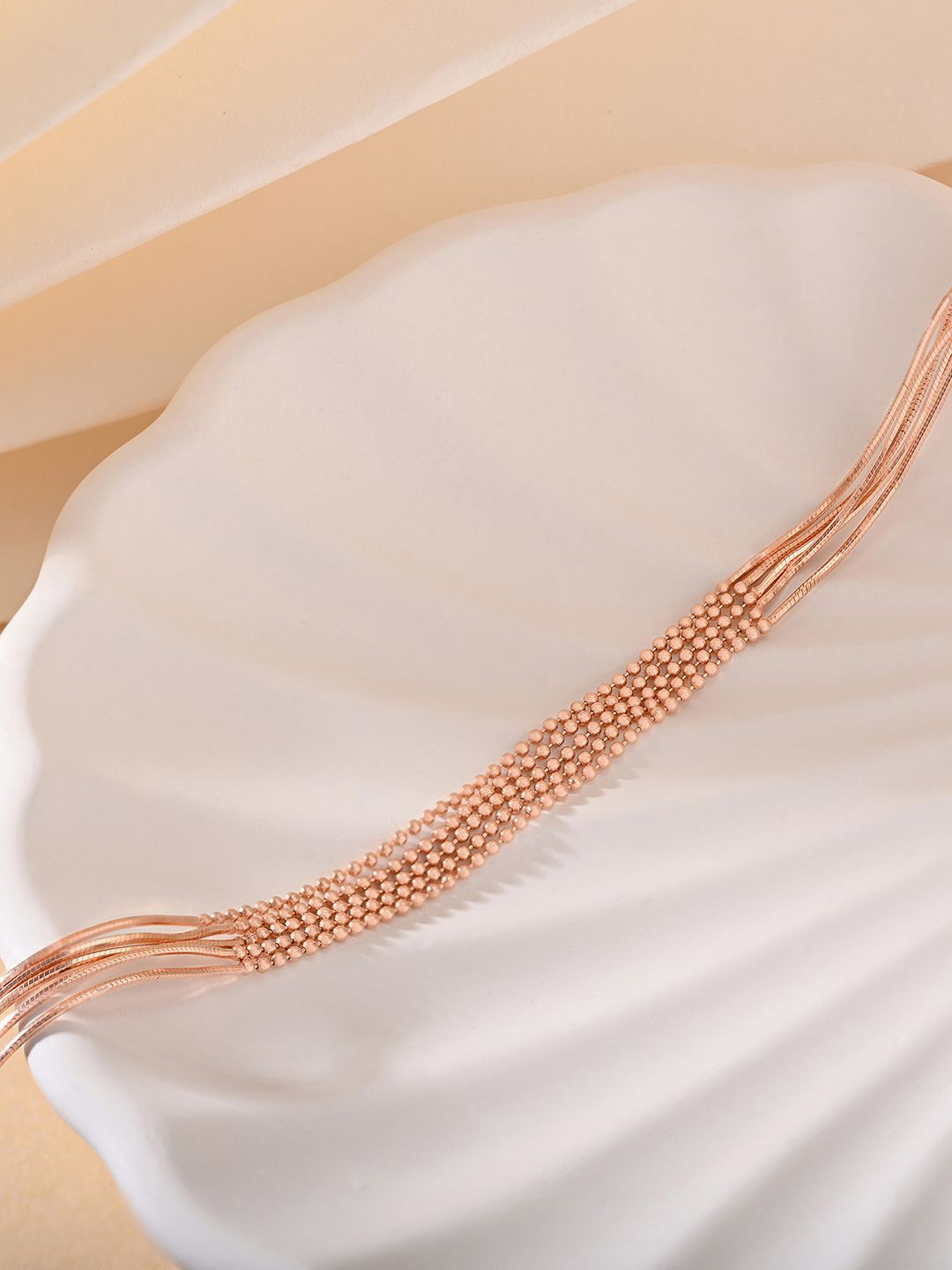TOUCH925 925 Sterling Silver Layered Multistrand Bracelet
