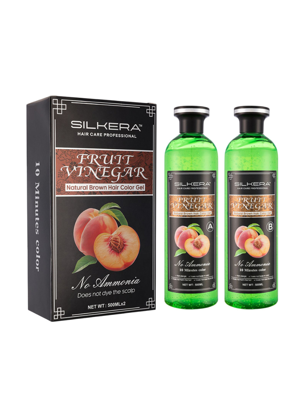 SILKERA Set Of 2 Fruit Vinegar Hair Color Gel- 500 ml Each
