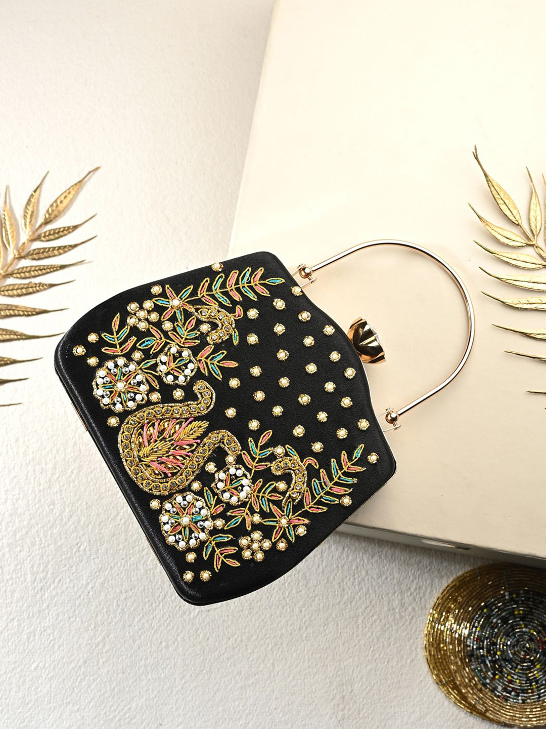 Toobacraft Embroidered Clutch  With Wrist Loop