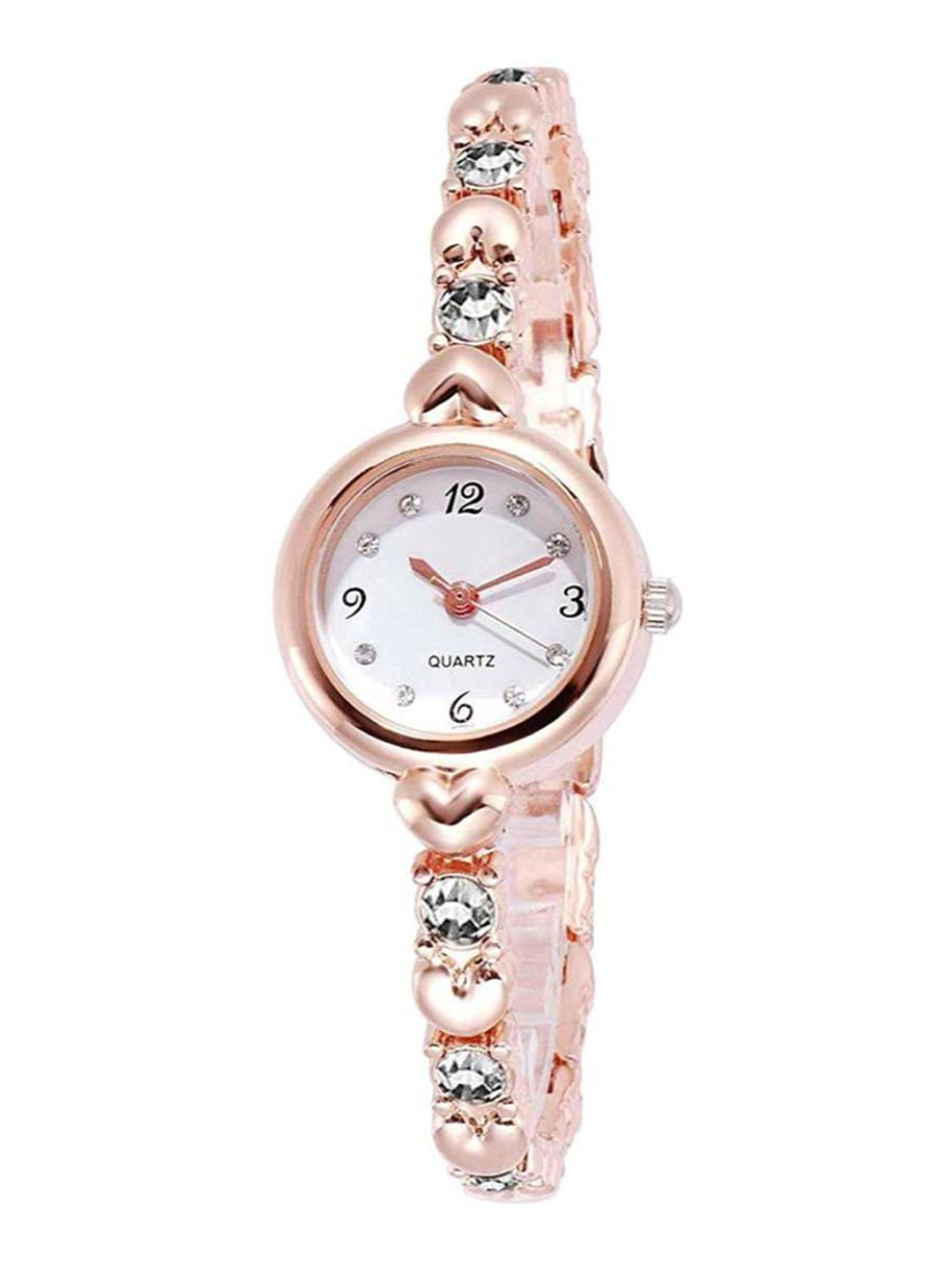 Miss Perfect Unisex Embellished Dial & Textured Straps Analogue Watch KI25