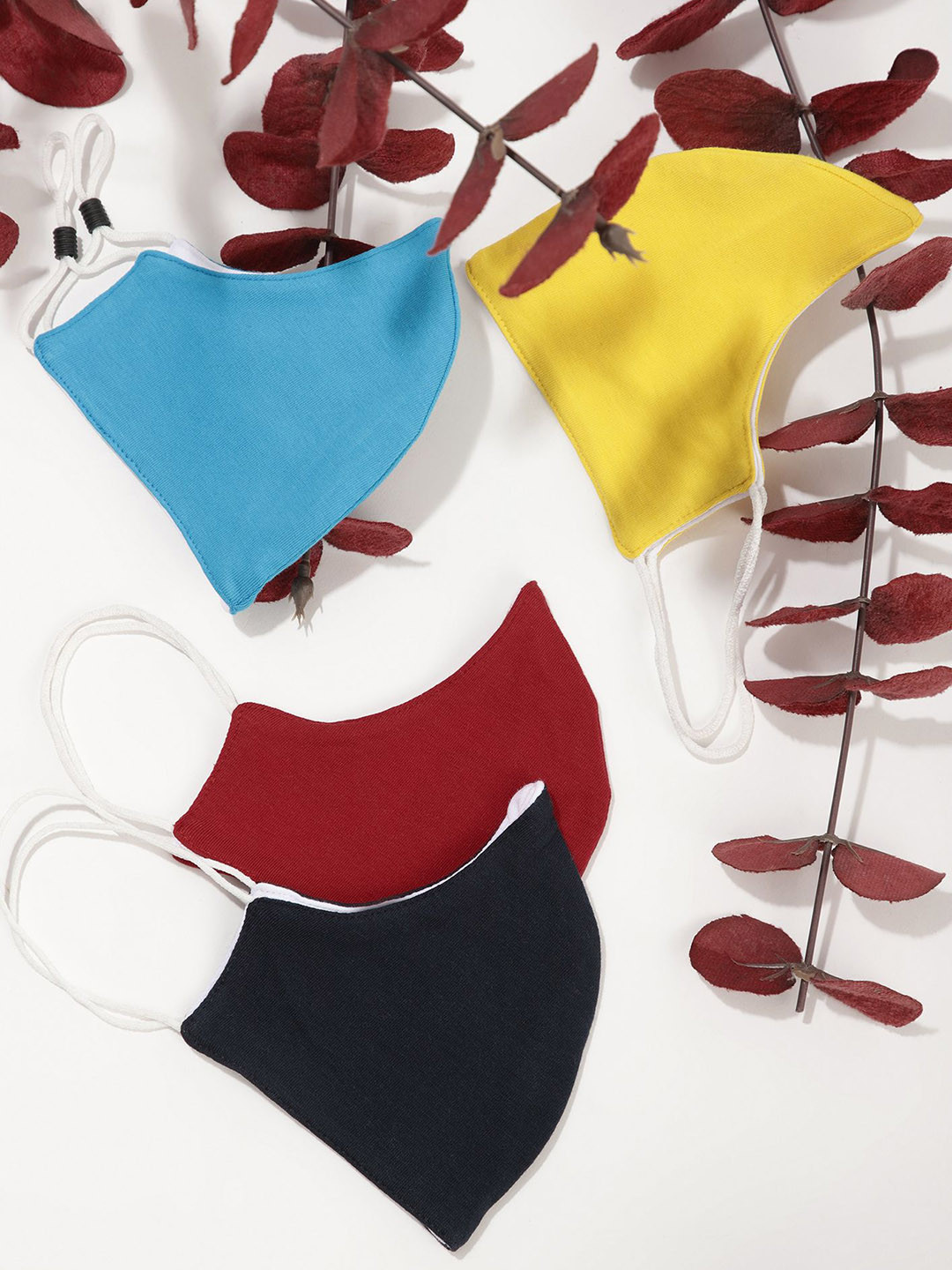 LULU & SKY Women Pack Of 4 Reusable Outdoor Cotton Face Masks