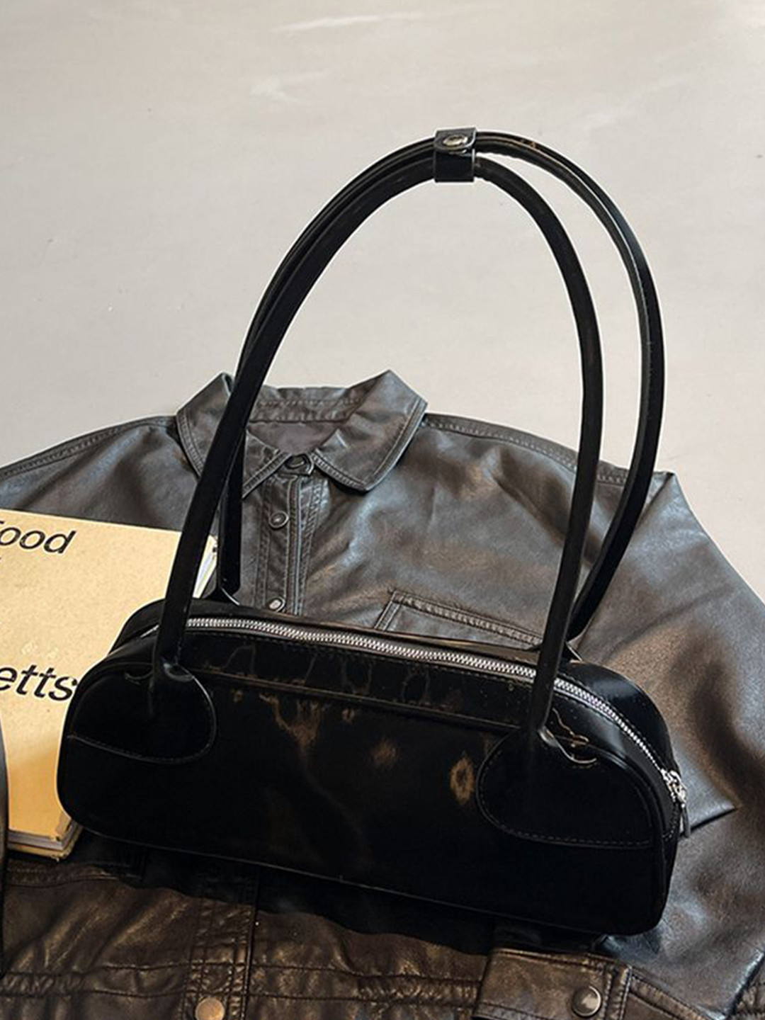 CORSICA Women Solid Structured Zip Detail Shoulder Bag