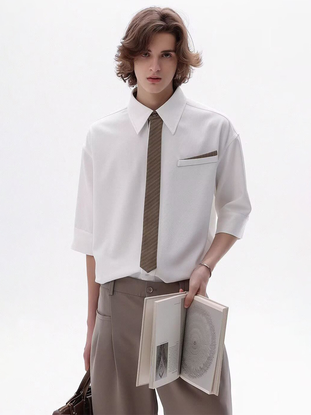 StyleCast x Revolte Men Oversized Formal Shirt