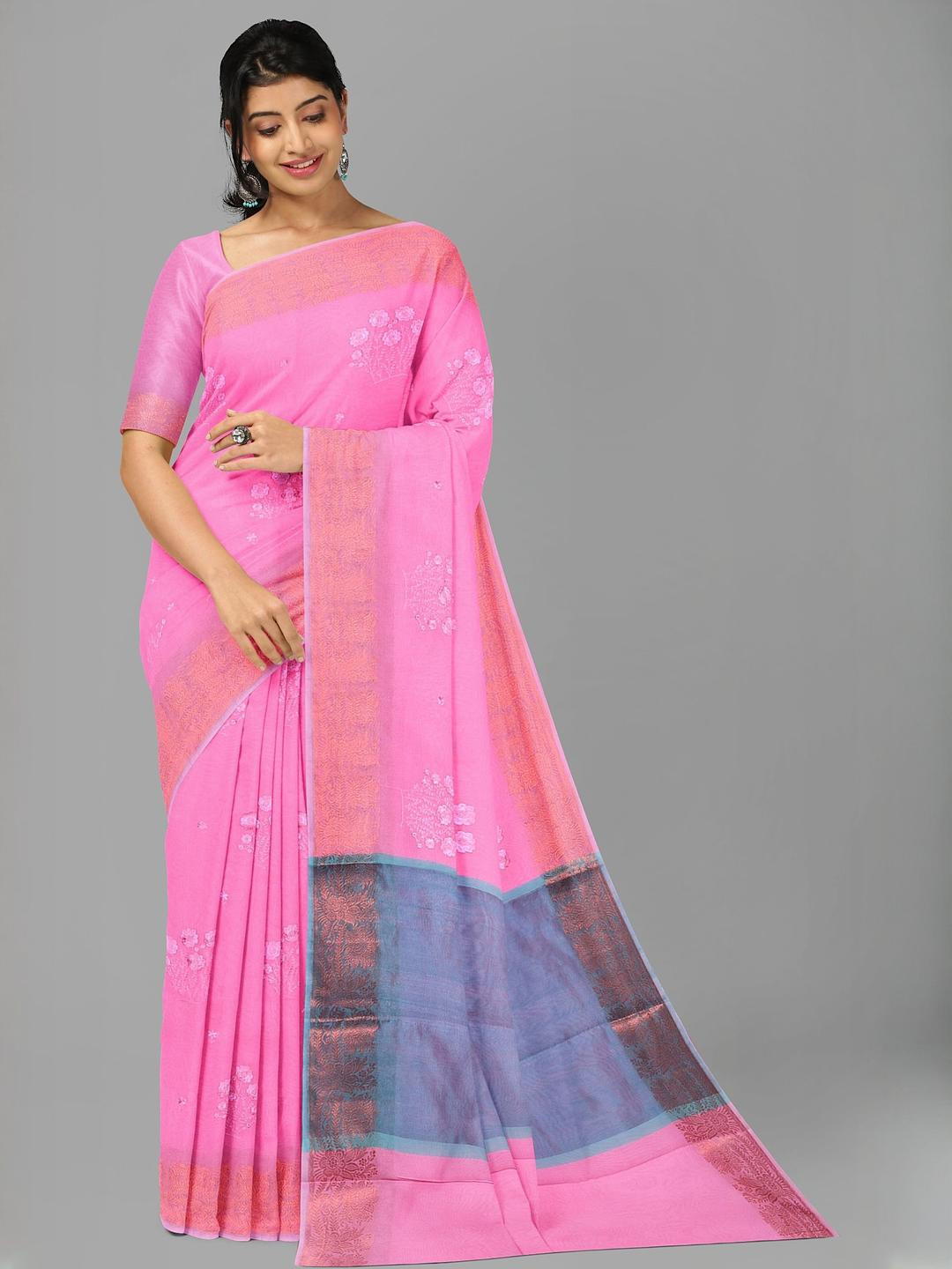 The Chennai Silks Handwoven Chanderi Cotton Saree