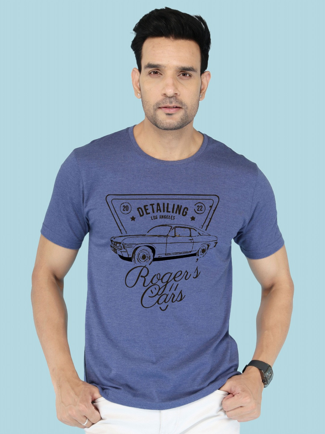 NOBLE HUSTLE Typography Printed Round Neck Pure Cotton Tshirt